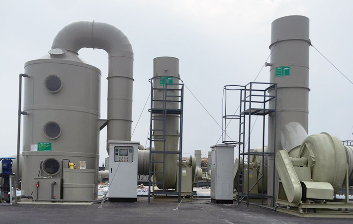 An environmental protection industry company in a certain city is using Wantong FRP centrifugal fans